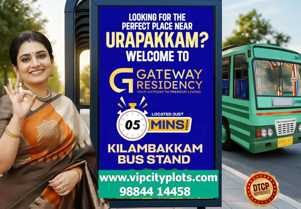 Gateway Residency Near Urapakkam – DTCP Approved Villa Plots Located 5 Minutes from Kilambakkam Bus Stand