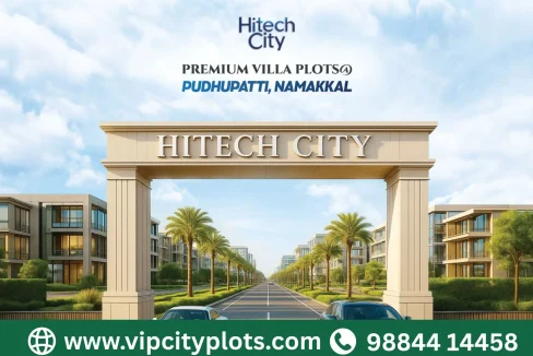 Hitech City Pudhupatti Namakkal – DTCP Approved Premium Villa Plots Grand Entrance Arch