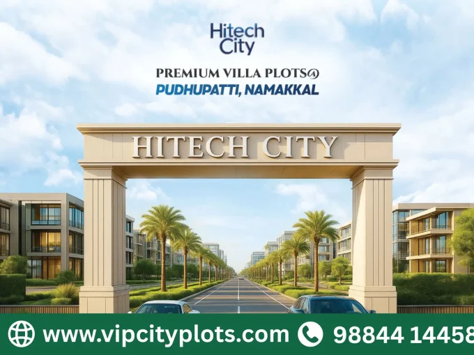 Hitech City Pudhupatti Namakkal – DTCP Approved Premium Villa Plots Grand Entrance Arch